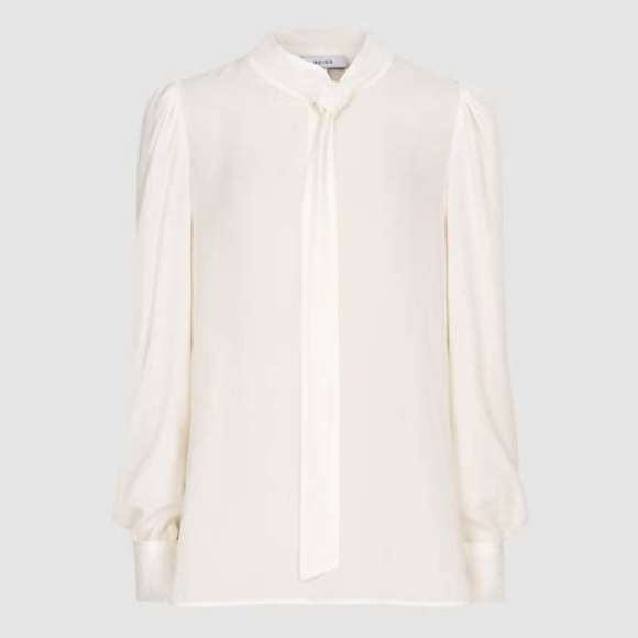 🎊Host Pick🎊 Reiss Morgan Tie Neck Blouse - Picture 4 of 16